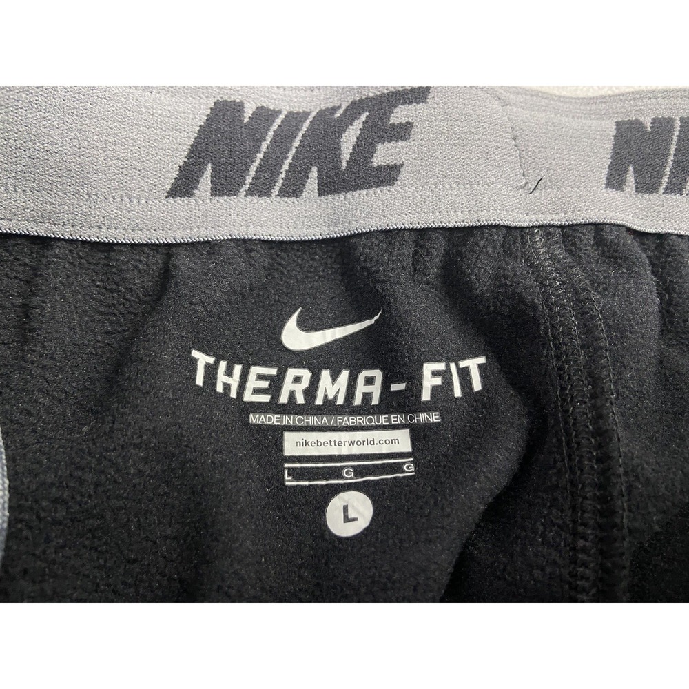 Nike Pants Mens Large‎ Black Sweats Therma Fit KO Knockout Gym Track Athleisure - Picture 3 of 14